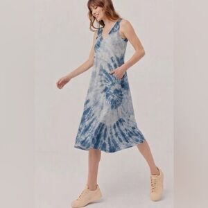 Pact NWOT Far Out Tie Dye Dress maxi